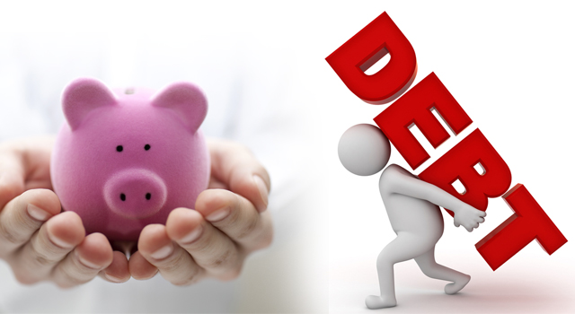 1.Meeting debts with savings